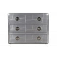 thumbnail image 1 of HomeRoots 42" Silver Aluminum Three Drawer Dresser, 1 of 8