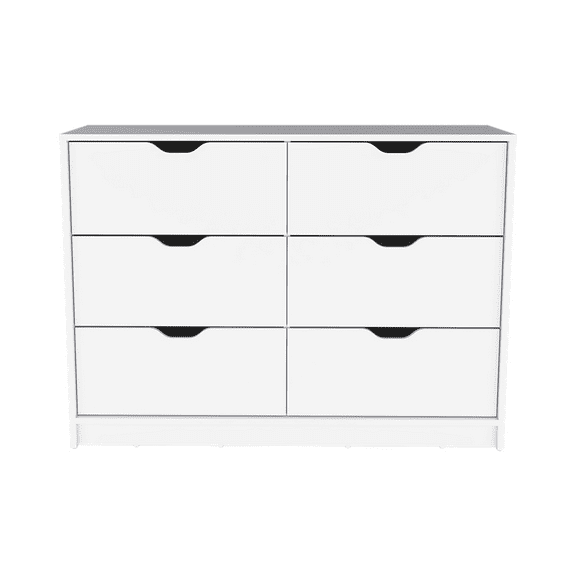 HomeRoots 42" White Four Drawer Dresser