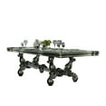 thumbnail image 1 of HomeRoots 348653 46 x 136 x 32 in. Antique Platinum Wood Poly Resin Dining Table, 1 of 3