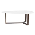 thumbnail image 1 of 47.64" X 27.56" X 14.97" Coffee Table in Matte White with Dark Walnut Base, 1 of 4