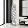 thumbnail image 1 of HomeRoots 47" Aluminum Silver Twigs Cylinder Floor Vase 40 x 9 x 9, 1 of 5