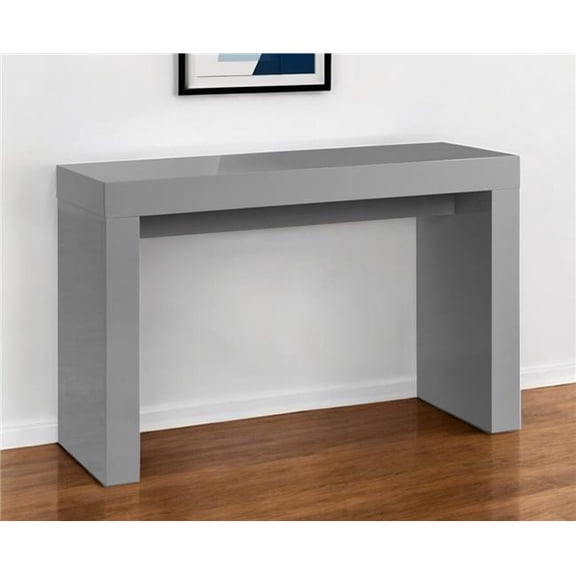 HomeRoots 555122 47 in. Gray Wood Block Console Table