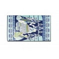 thumbnail image 1 of HomeRoots 471086 5 x 7 ft. Abstract Rectangle Area Rug, Navy & Green, 1 of 1