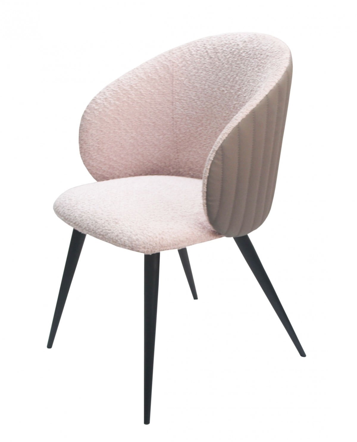 Stylish Gray Faux Leather & Metal Upholstered Side Chair