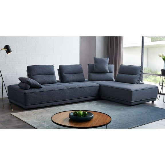Contemporary Blue Ultimate Lounger Modular Sectional Sofa