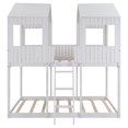 thumbnail image 1 of HomeRoots 473994 White Twin Size Contemporary Manufactured Wood Plus Solid Wood Bunk Bed, 1 of 5