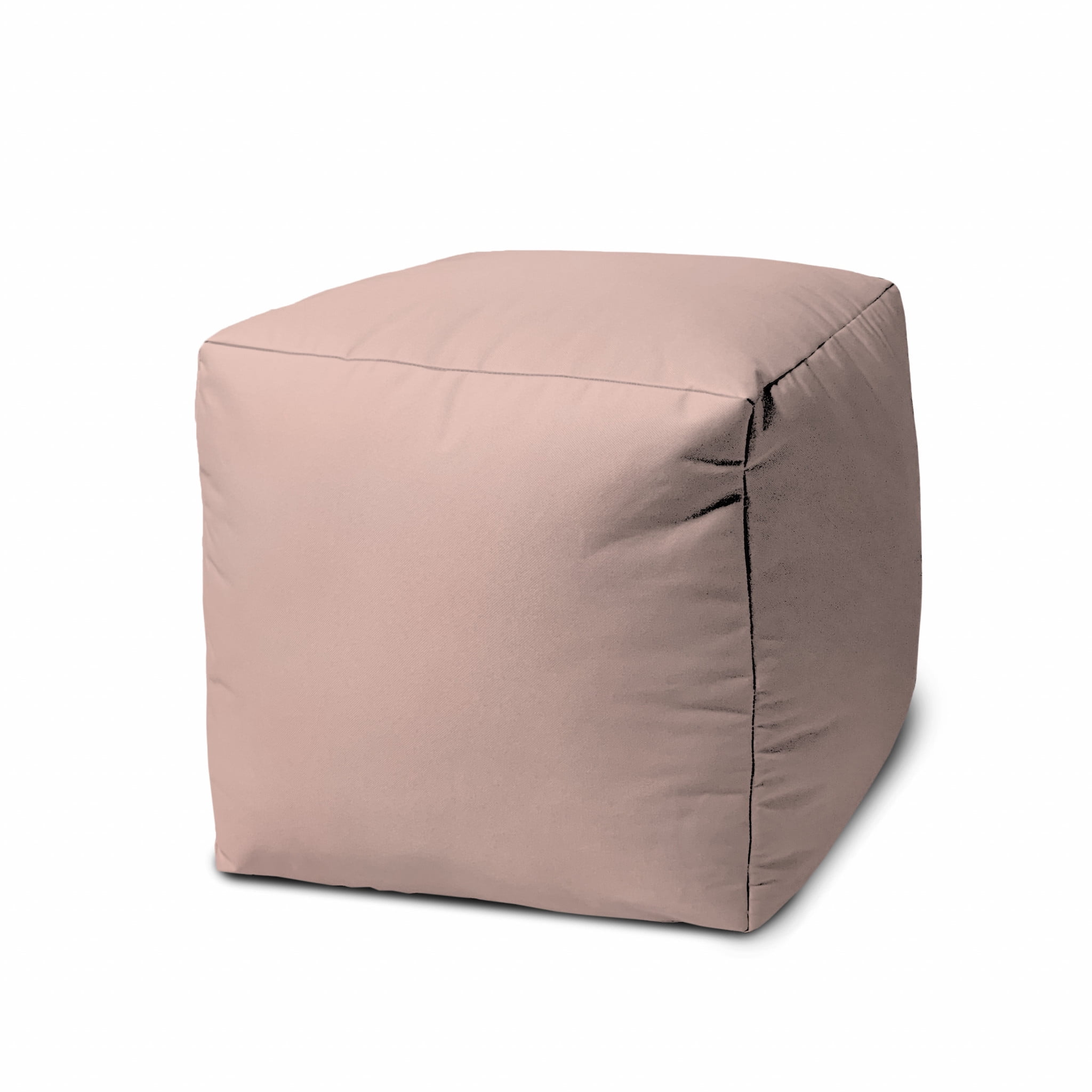 17 Cool Pale Pink Blush Solid Color Indoor Outdoor Pouf Ottoman Walmart