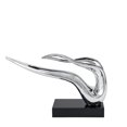 thumbnail image 1 of Silver Abstract Wavy Sculpture, 1 of 3