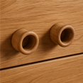 thumbnail image 1 of HomeRoots 476585 Brown Wood Round Open Circle Drawer Pull Knobs - Set of 2, 1 of 1