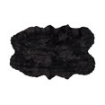 thumbnail image 1 of HomeRoots 476637 4 x 6 ft. Black Faux Fur Washable Non Skid Area Rug, 1 of 5
