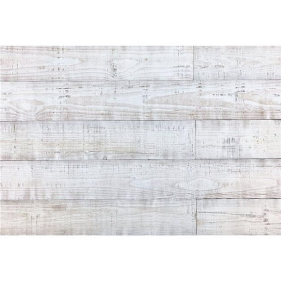HomeRoots 478460 0.25 x 5 x 48 in. Thermo Treated White Distressed Wood Wall Plank Set