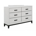 thumbnail image 1 of HomeRoots 478652 58 in. Solid Wood Six Drawer Double Dresser, White, 1 of 3