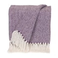 thumbnail image 1 of HomeRoots 478670 50 x 60 in. Parkland Transitional Herringbone Rectangle Throw Blankets, Purple, 1 of 3