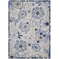 thumbnail image 1 of HomeRoots 479304 12 x 15 ft. Blue & Gray Ikat Non Skid Indoor & Outdoor Rectangle Area Rug, 1 of 6