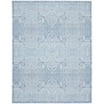 thumbnail image 1 of HomeRoots 479755 8 x 10 ft. Blue Floral Distressed Washable Rectangle Area Rug, 1 of 5