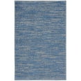 thumbnail image 1 of HomeRoots 479796 2 x 4 ft. Blue & Gray Striped Non Skid Indoor & Outdoor Runner Area Rug, 1 of 5