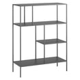 thumbnail image 1 of 48" Gray Metal Four Tier Geometric Bookcase, 1 of 10