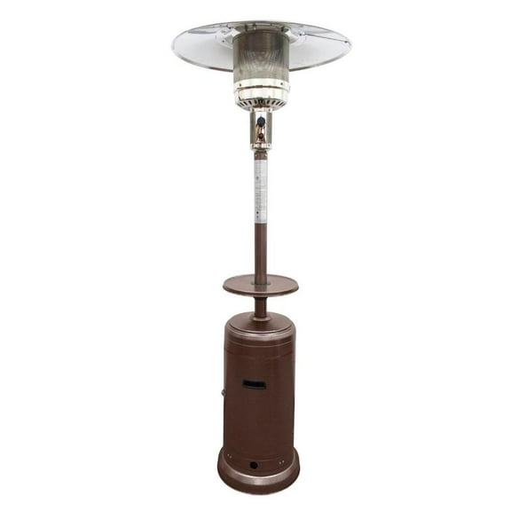 HomeRoots 48000 BTU Bronze Steel Propane Cylindrical Pole Standing Patio Heater