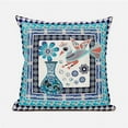 thumbnail image 1 of HomeRoots 481155 20 x 20 in. Peacock Broadcloth Floral Zippered Pillow, Blue & Off White, 1 of 3