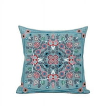 HomeRoots 482062 5 x 26 x 26 in. Muted Red Blown Seam Floral Indoor & Outdoor Throw Pillow