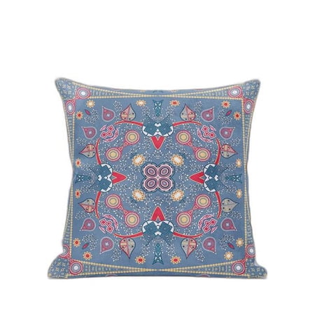 HomeRoots 482080 5 x 18 x 18 in. Purple & Gold Blown Seam Floral Indoor & Outdoor Throw Pillow