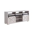 thumbnail image 1 of HomeRoots 482781 26.5 x 60 x 15.5 in. White Oak Manufactured Wood Cabinet Enclosed Storage TV Stand, 1 of 7
