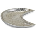 thumbnail image 1 of HomeRoots 483179 7 in. Silver Crescent Metal Handmade Vanity Tray, 1 of 3