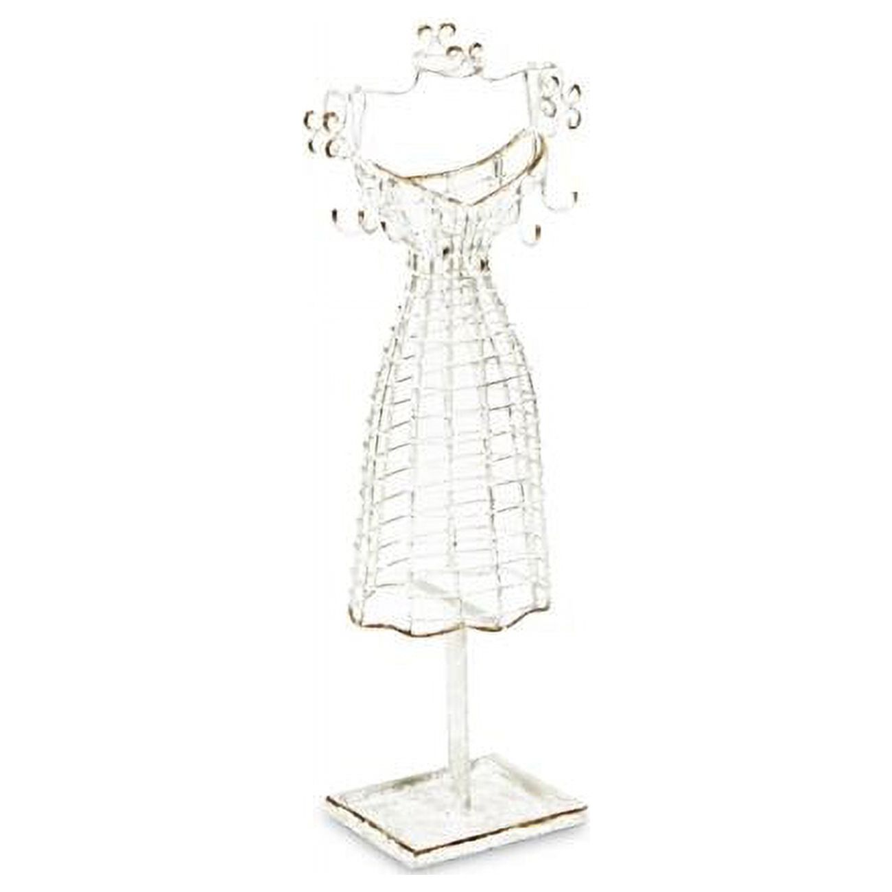 HomeRoots 483253 17 in. Metal Dress Form Sculpture & Jewelry Holder