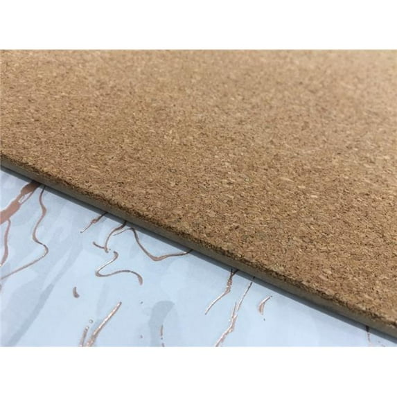 HomeRoots 483728 Gold Swirl Cork Rectangular Indoor & Outdoor Placemats - Set of 2