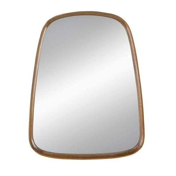 HomeRoots 485079 37 in. Brown Novelty Wood Framed Accent Mirror
