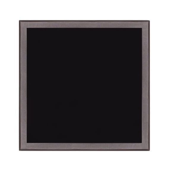 HomeRoots 485596 18 in. Black Square Glass Outdoor Side Table