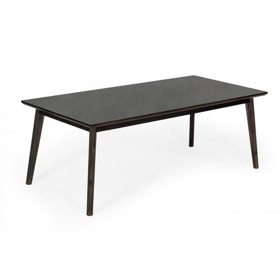 HomeRoots 486022 30 x 83 x 39 in. Dark Brown Sleek Rectangular Wood Dining Table
