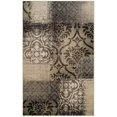 thumbnail image 1 of HomeRoots 486773 8 x 10 ft. Damask Distressed Stain Resistant Rectangle Area Rug Tan & Brown, 1 of 5