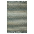 thumbnail image 1 of HomeRoots 486819 5 x 8 ft. Chevron Hand Woven Stain Resistant Rectangle Area Rug with Fringe, Teal, 1 of 5