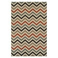 thumbnail image 1 of HomeRoots 486827 4 x 6 ft. Stone Chevron Stain Resistant Indoor & Outdoor Rectangle Area Rug, 1 of 5