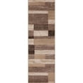 thumbnail image 1 of HomeRoots 487064 8 ft. Patchwork Power Loom Stain Resistant Rectangle Runner Rug, Beige, 1 of 5