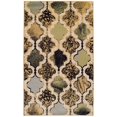 thumbnail image 1 of HomeRoots 487239 8 x 10 ft. Multi Color Quatrefoil Power Loom Distressed Stain Resistant Rectangle Area Rug, 1 of 5