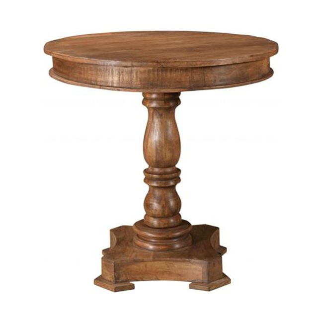 HomeRoots 488593 30 x 30 x 30 in. Natural Brown Solid Wood Round