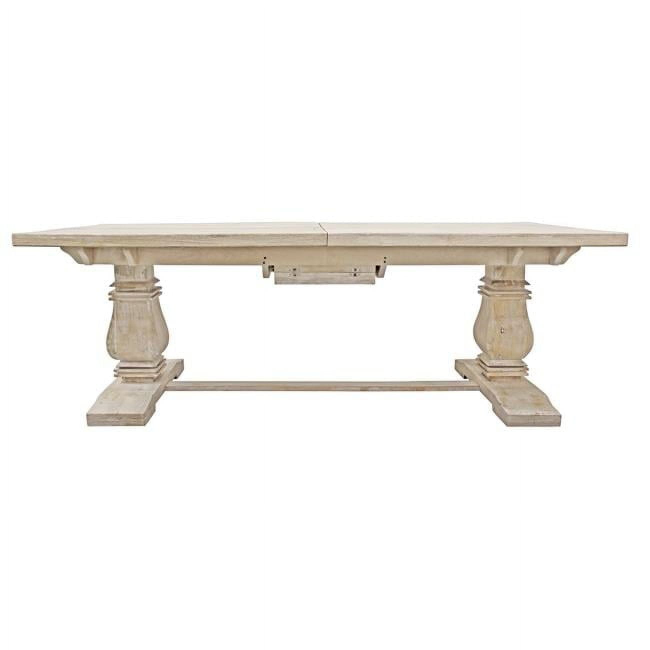 90" Light Brown Solid Wood Butterfly Leaf Extendable Dining Table