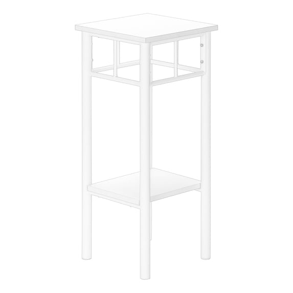 HomeRoots 489660 28 in. End Table with Shelf White
