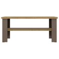 thumbnail image 1 of HomeRoots 490415 35 in. Natural & Brown Rectangular Coffee Table with Shelf, 1 of 3