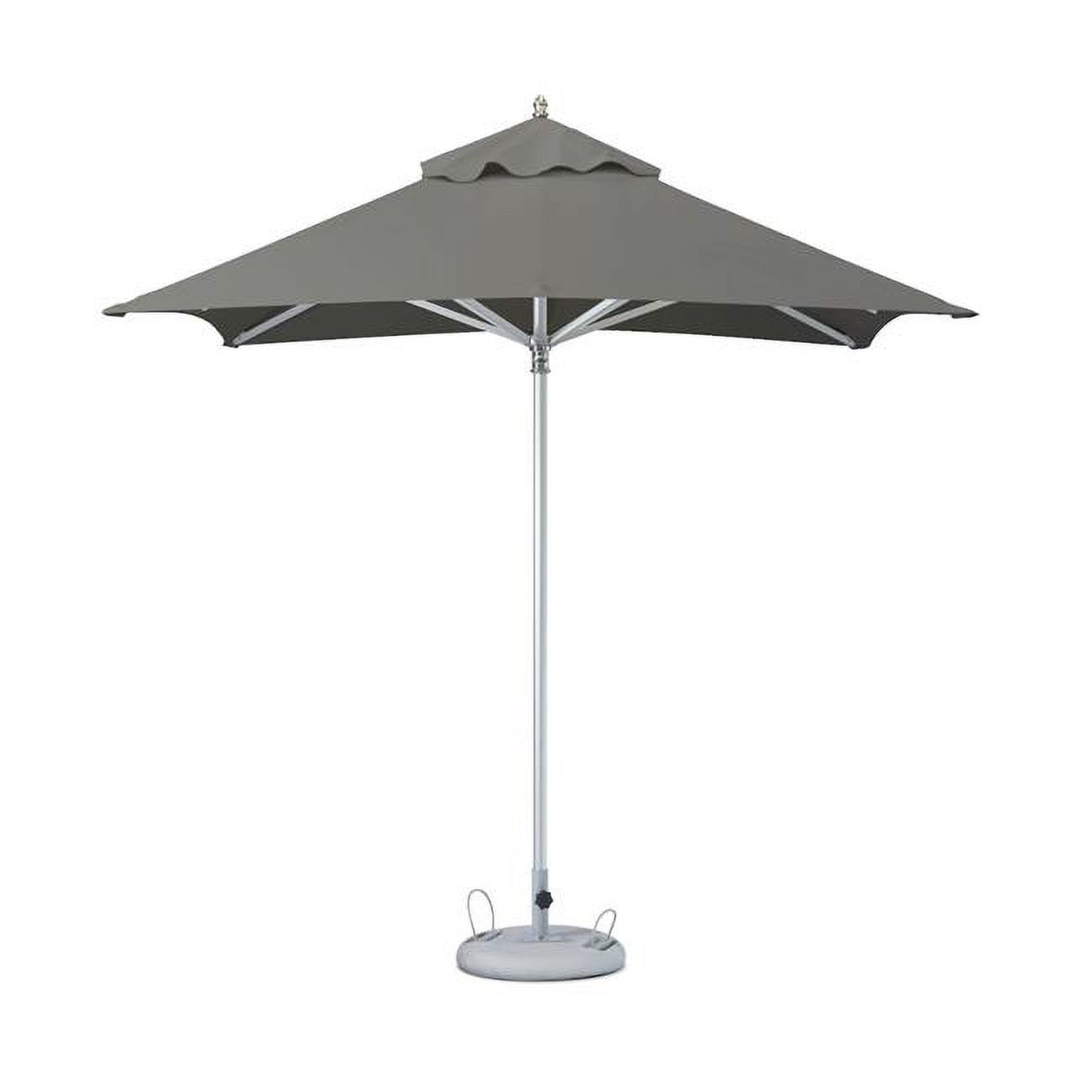 Charcoal Polyester Square Market Patio Umbrella with Aluminum Stand