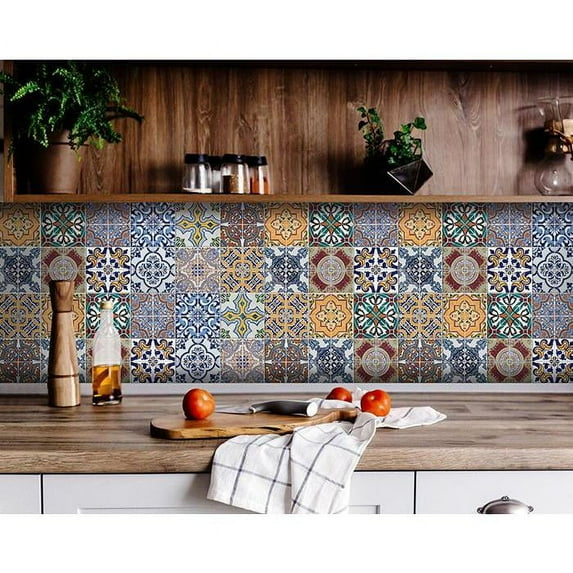 5" X 5" Addina Mutli Mosaic Peel and Stick Tiles