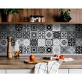 thumbnail image 1 of HomeRoots 399871 5 x 5 in. Black, White & Gray Mosaic Peel & Stick Tiles, 1 of 9