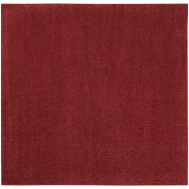 HomeRoots 5' X 5' Brick Red Square Non Skid Indoor Outdoor Area Rug