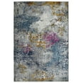 thumbnail image 1 of 5' x 7' Blue and Pink Abstract Power Loom Area Rug, 1 of 5