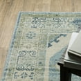 thumbnail image 1 of 5' X 7' Blue Grey Beige And Teal Oriental Power Loom Stain Resistant Area Rug, 1 of 5