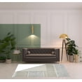 thumbnail image 1 of 5' x 7' Blue Oriental Flatweave Handmade Distressed Area Rug With Fringe, 1 of 4