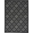 thumbnail image 1 of HomeRoots 5' X 7' Charcoal Black Ikat Indoor Outdoor Area Rug, 1 of 6