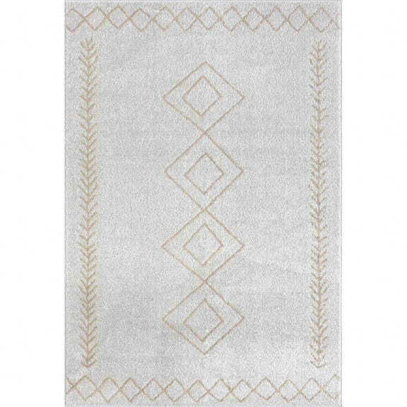 HomeRoots 515923 5 x 7 ft. Gray Diamond Rectangle Area Rug